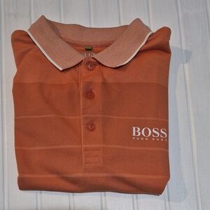 Hugo Boss Paddy Pro Orange Golf Luxury Polo Medium